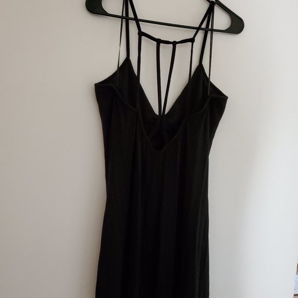 Fabletics Long Black Evelyln Strappy Maxi Dress - Picture 5 of 9